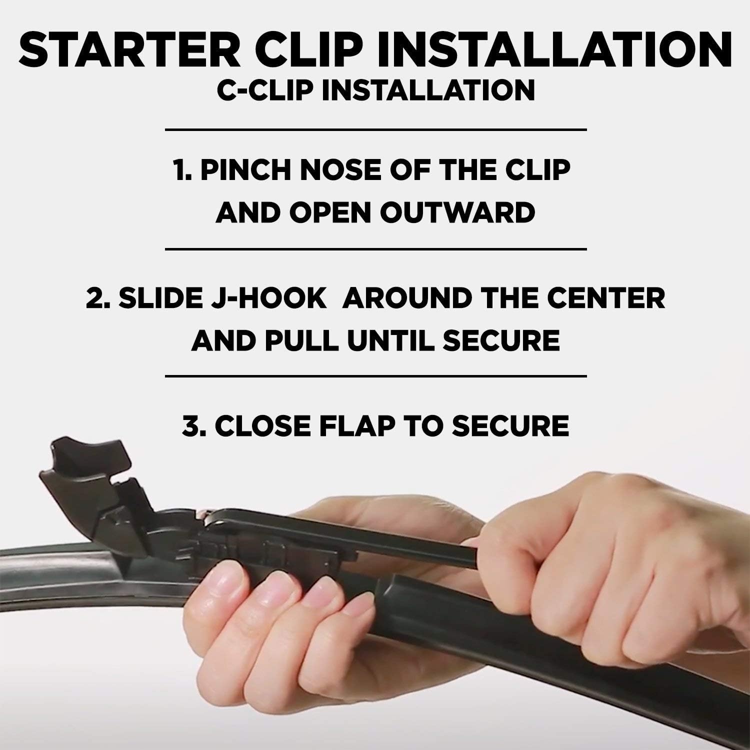 AutoTex Clix Wipers - Green Carbon Fiber Automotive Wiper Blades - Universal Clip On Replacement Windshield-Wipers - All-Weather - Single Blade (18")