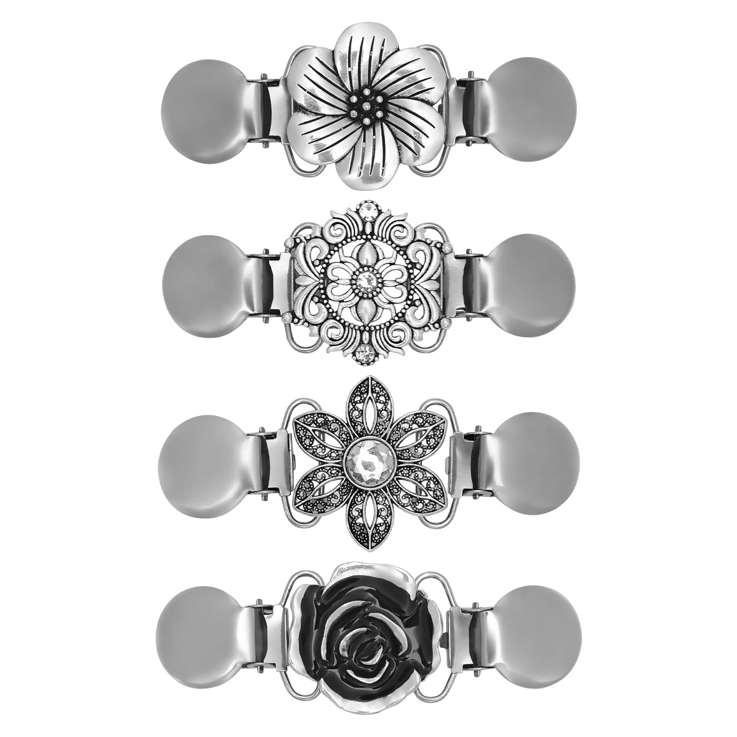 4 Pcs Vintage Cinch Clip, Dress Cinch, Cape Sweater Cardigan Shawl,Shirt Clips for Women Clothing