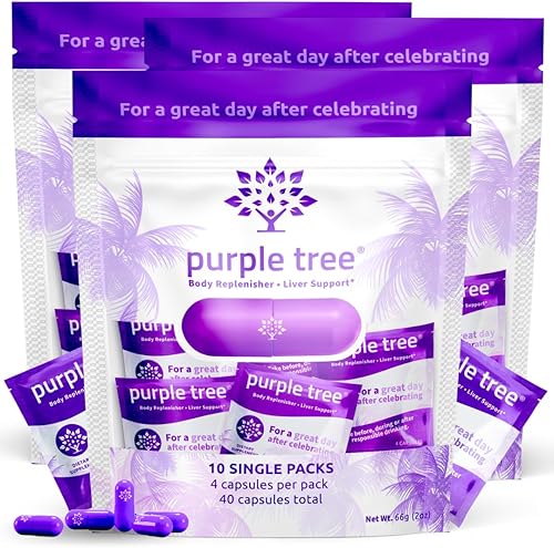 purple tree Celebration Kit de vitaminas Hidratación rápida, apoyo hepático, mejores mañanas Dihidromiricetina DHM, cardo mariano, electrolitos,