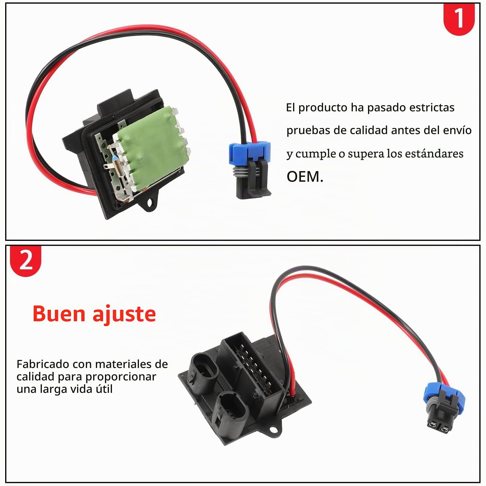 Resistencia calefacción para Clio 2 (MK2)1998-2005 Resistencia calefactora Ventilación Aire acondicionado Habitáculo 7701045553 Módulo resistencia calefactora CLIO II