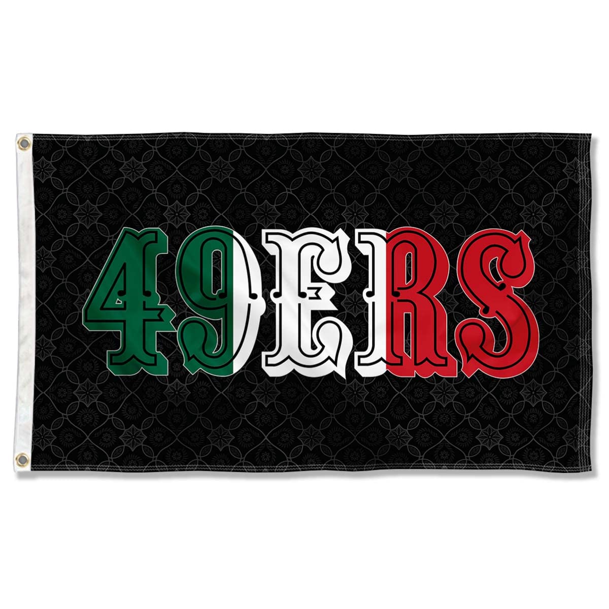 Flagge San Francisco 49ers Mexiko, mexikanische Farben, für drinnen und draußen, 90 x 150 cm