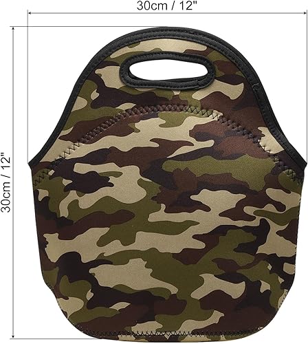 Miniatura 2 de PATIKIL Bolsas de almuerzo de neopreno, bolsas de almuerzo aisladas de 12 x 6 x 12 pulgadas, bolsas Bento reutilizables, bolsa térmica para el