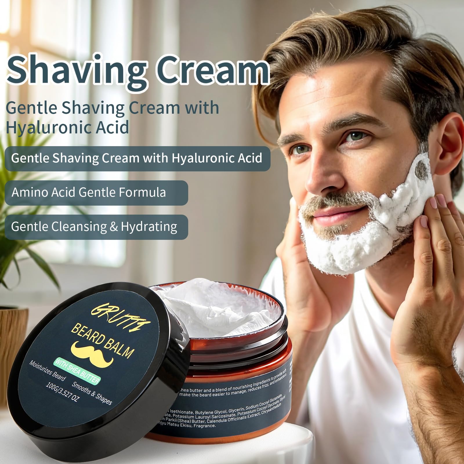 Kit de cuidado de barba para hombre con Aceite previo al afeitado, bálsamo de barba, crema después del afeitado, cepillo de barba, peine, tijeras, peine estilizador, bufanda y bolsa de almacenamiento