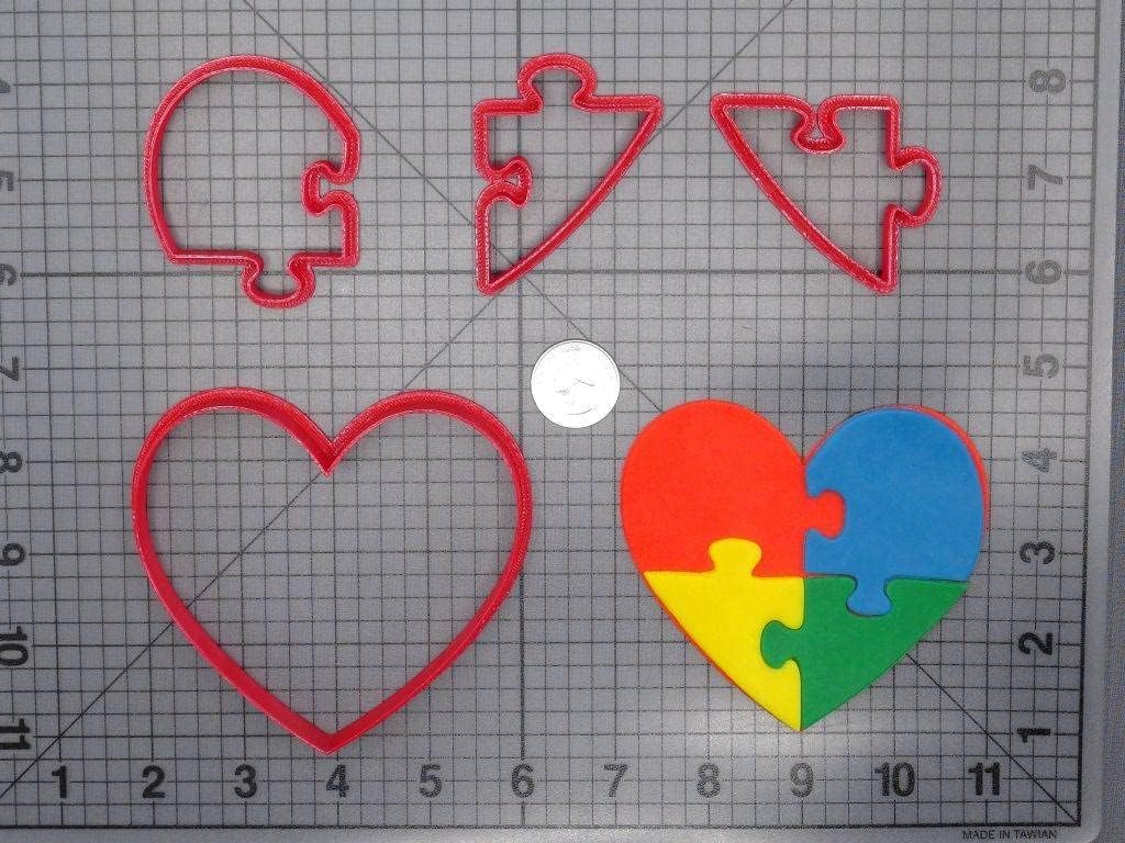 Autism Heart Puzzle 266-F127 Cookie Cutter Set image 2