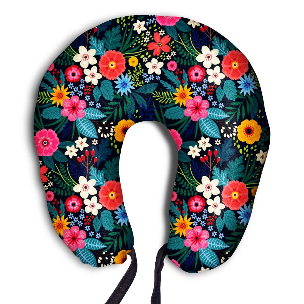 DREAMVIO Velvet Printed Neck Pillow Travel Headrest Accessory for Plane Flight Bus and Office Gifts - 16 X 16 Inch, Shape 5 (Multicolor)-image-36