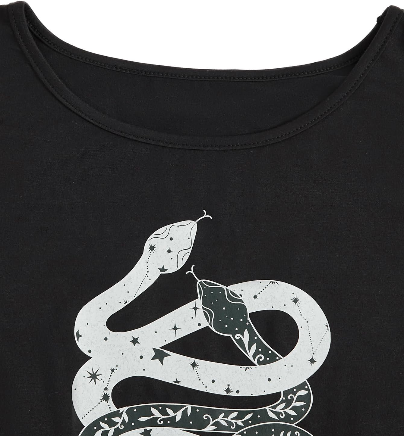 Verdusa Women's Y2k Gothic Tank Tops Sleeveless Snake Crop Top Emo Grunge Going Out Tops Halloween Costumes - Image 3