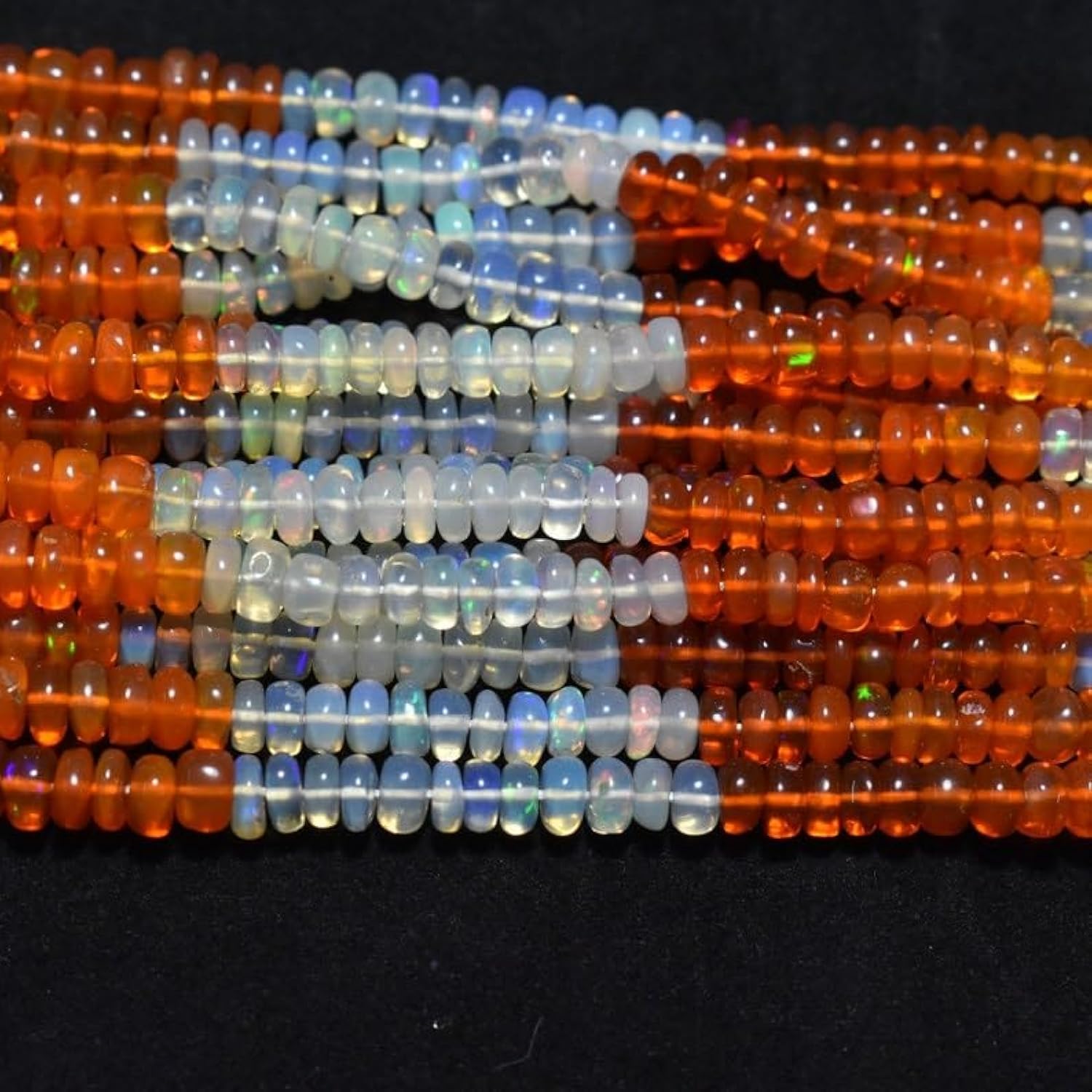 Opale éthiopienne en perles de 4mm pour fabriquer des bijoux personnalisés sans défaut de forme