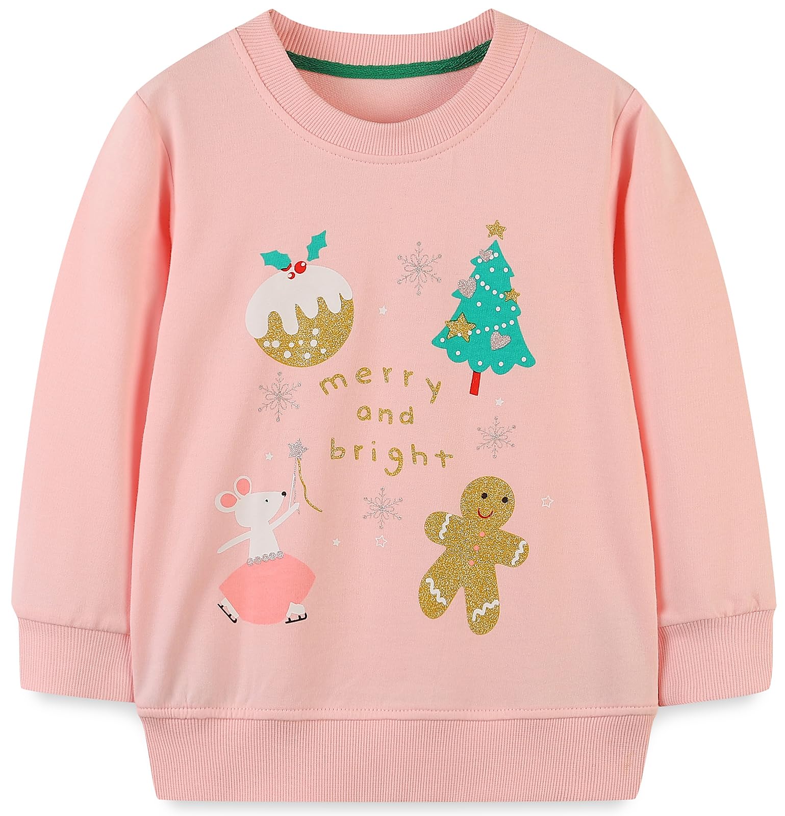 TEDDGirls Sweatshirt for Kids Cotton Top Casual Jumper Girl T Shirt Toddler Clothes Long Sleeve Pullover Age 1-12 Years