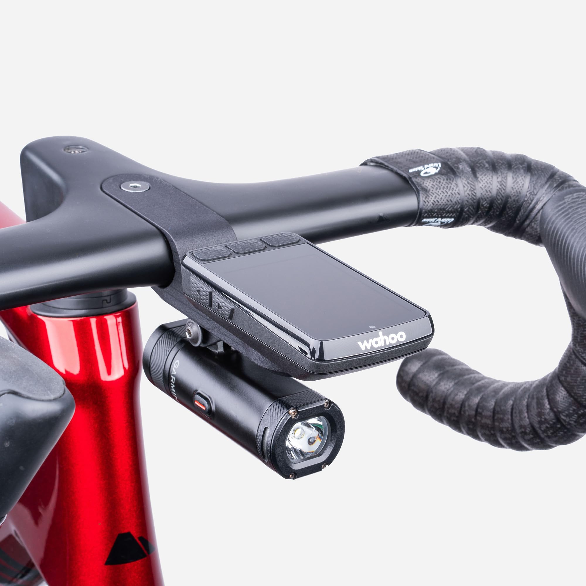 Support Compteur Vélo – Accessoires Vélo – VTT – Imprimé 3D en Fibre de Carbone – Compatible avec Les Compteurs Wahoo (Elemnt Bolt/Roam), avec Fixation Supplémentaire Arrière, Female