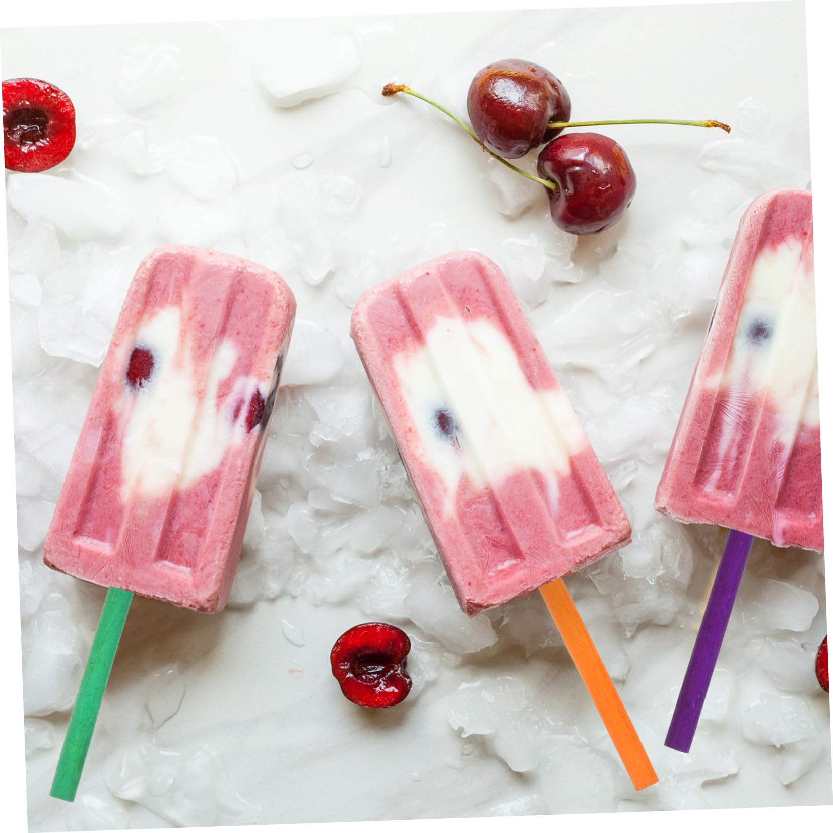 VILLCASE Palitos de Madera para Manualidades 500 Piezas 15 Cm Colorido Niños Herramientas DIY Artesanía Verano Helados Caseros