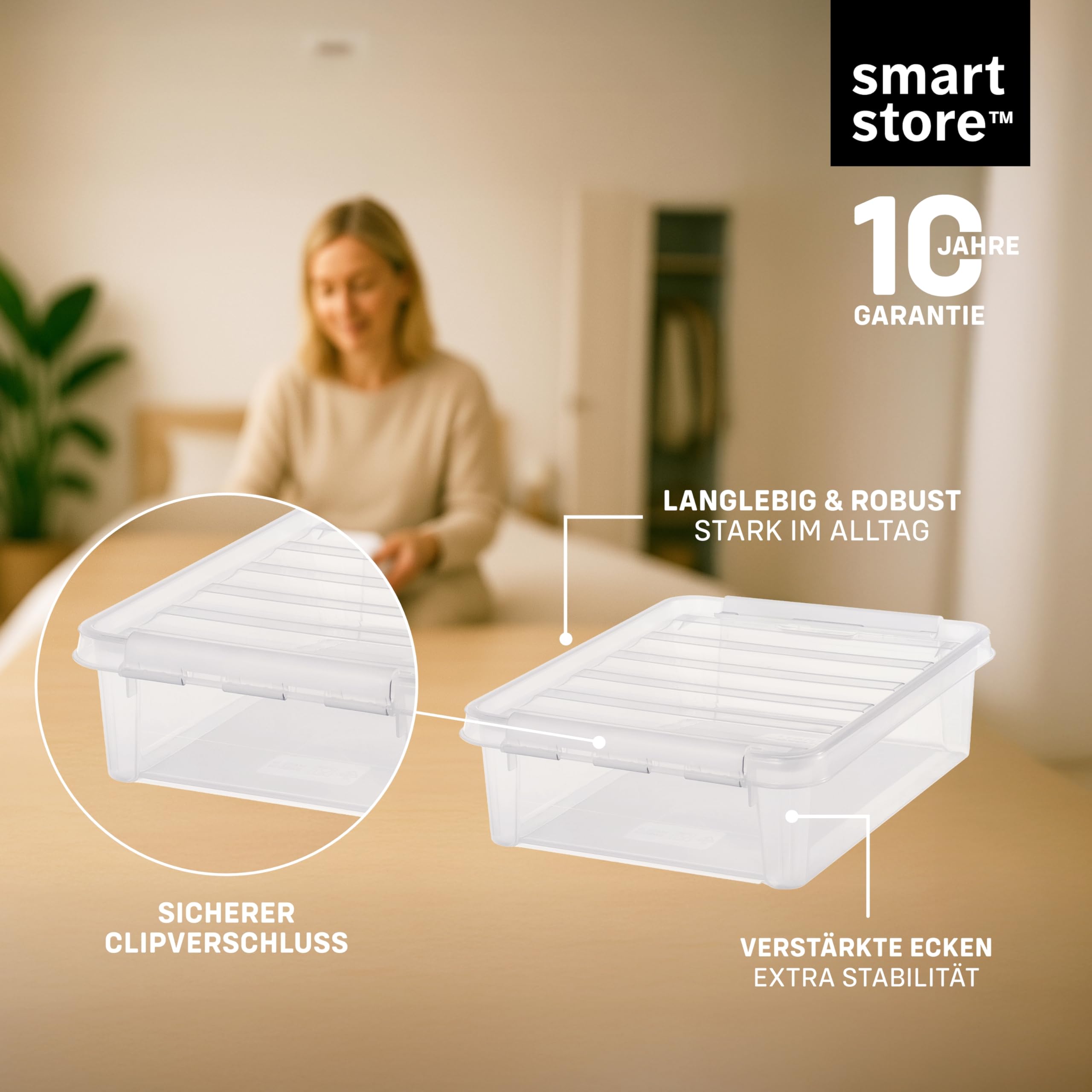 SmartStore - 10x Aufbewahrungsbox mit Deckel Classic 7 – Bild 3