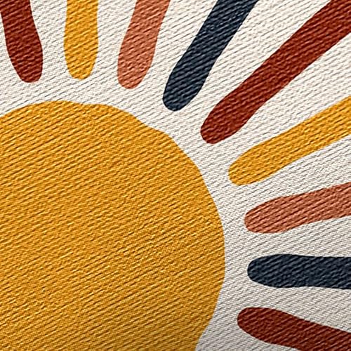 Miniatura 5 de Tapiz vertical bohemio de sol y luna, tapiz estético abstracto vintage de arco iris para colgar en la pared para dormitorio, tapiz retro de los años