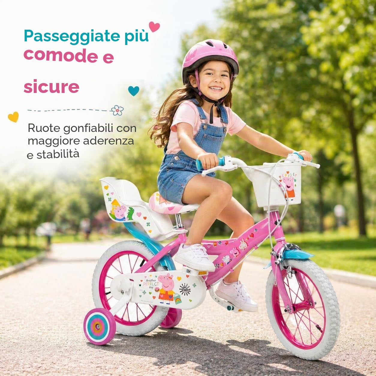 TOIMSA Bicicletta 14" Peppa Pig Rosa, Bambini Ragazzo, Multicolore, M