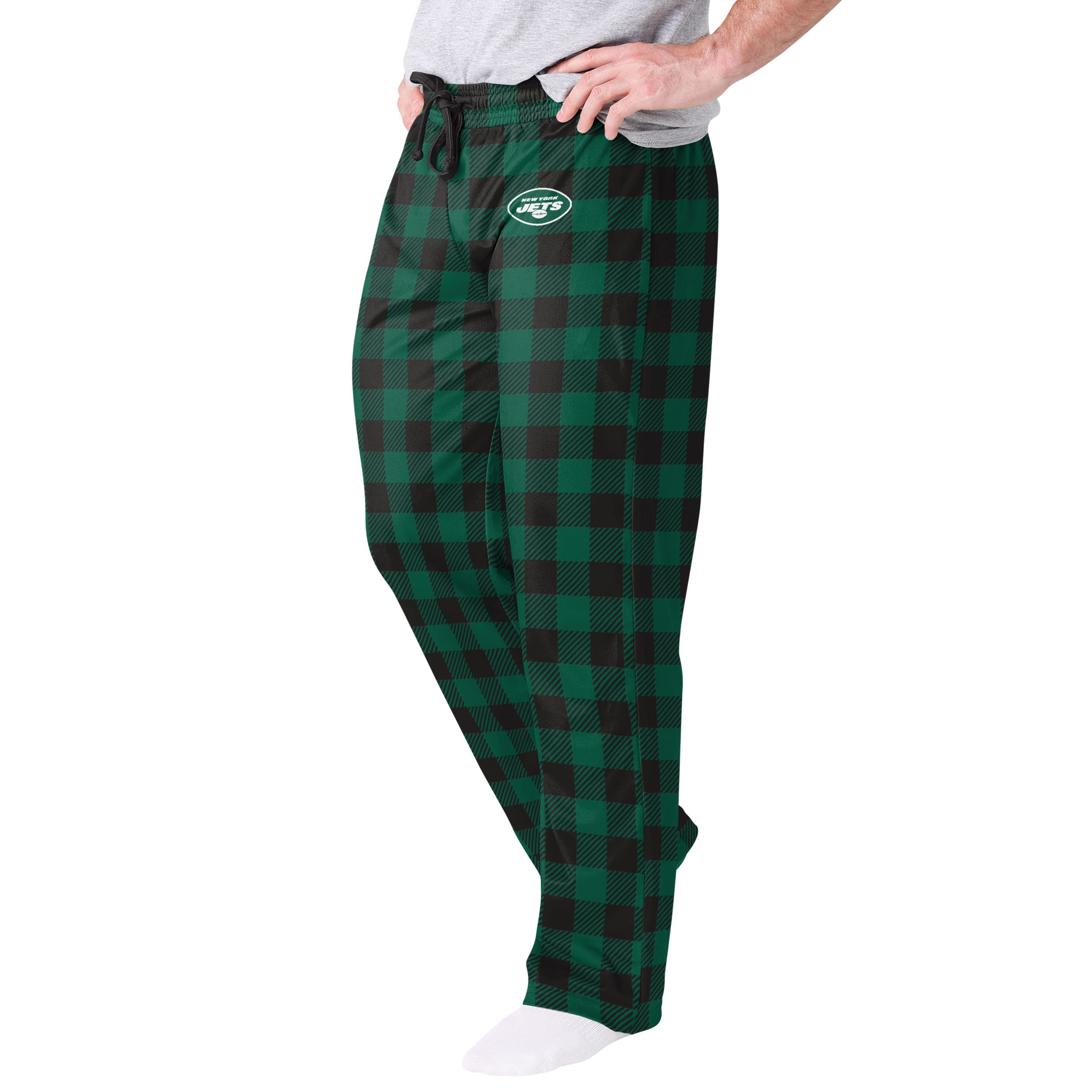 FOCO NFL Mens NFL Team Logo Buffalo Check Lounge Pants