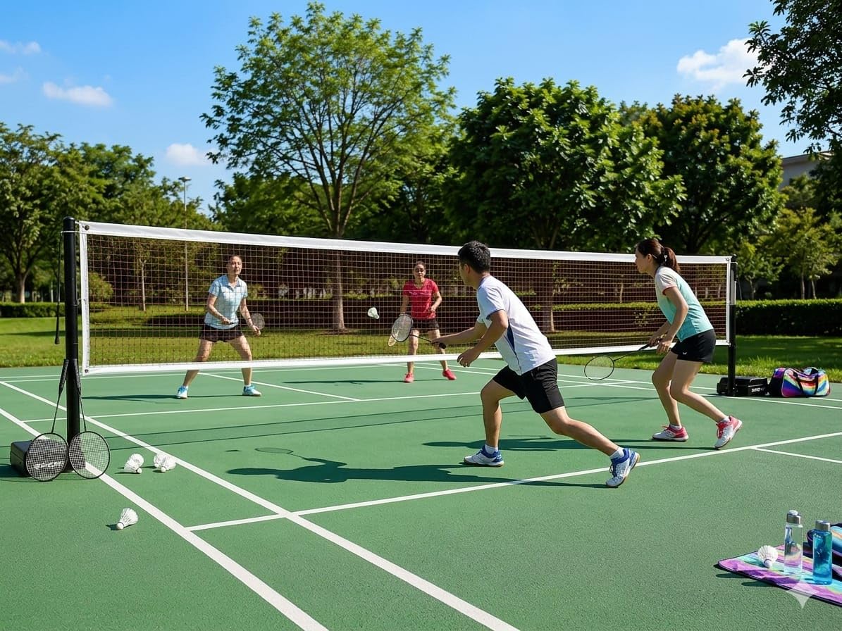 Badminton Net for Indoor & Outdoor Play | Durable Sports Practice Net for Training, School, Garden & Backyard Games-image-22