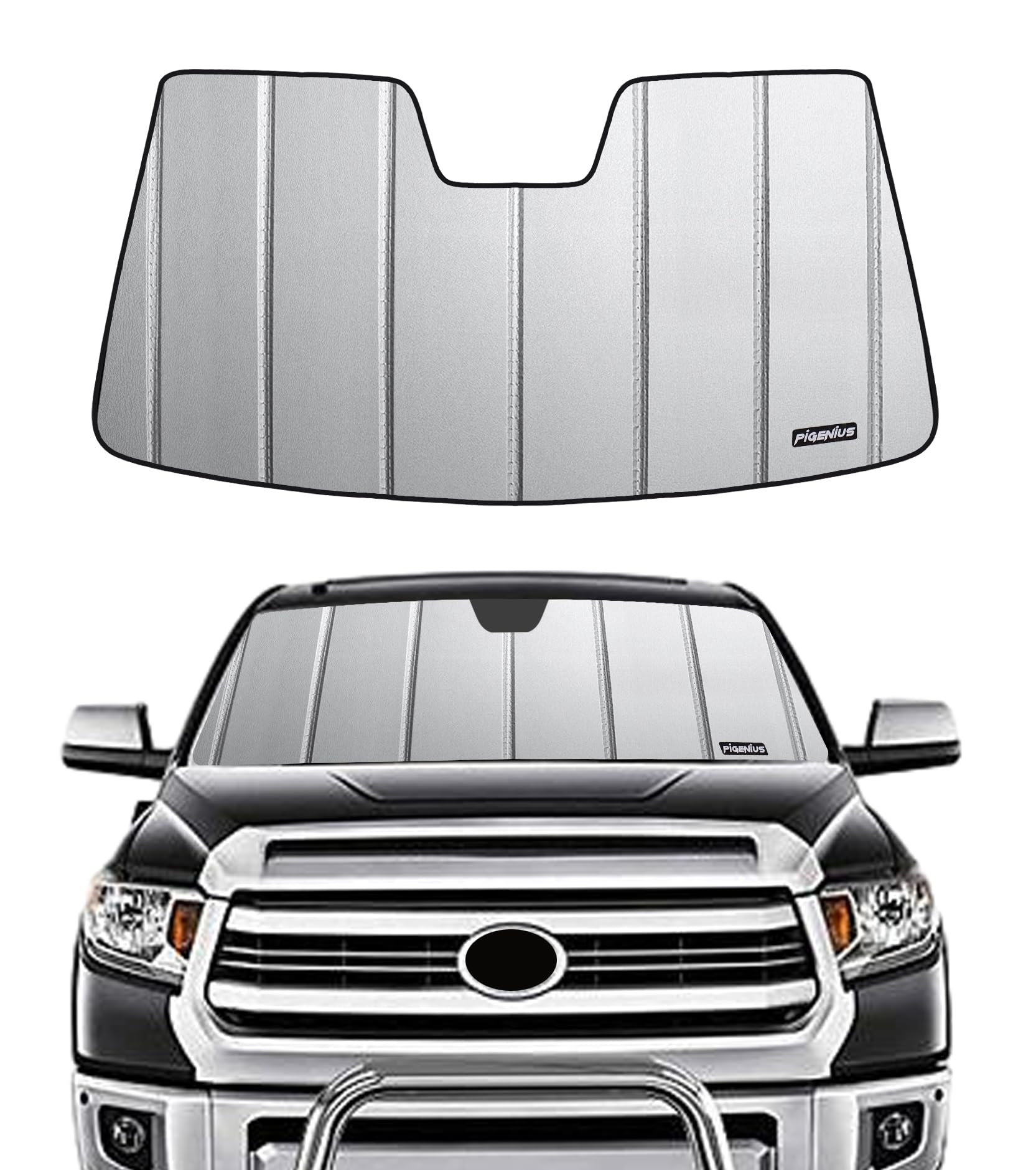 Pigenius Windshield Sun Shade for 2008-2022 Toyota Sequoia Front Window Sunshade - Safeguard