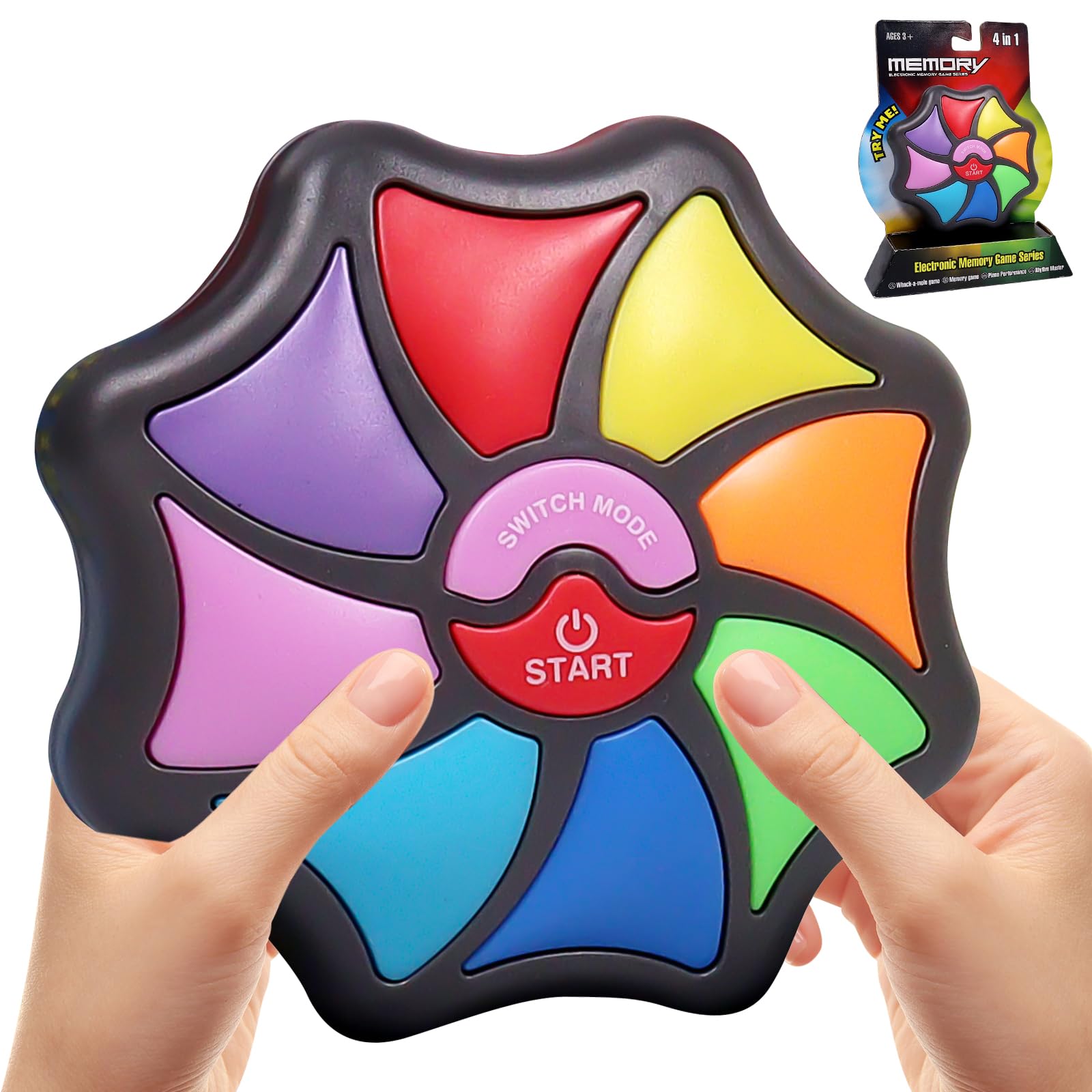 Juego de entrenamiento de memoria, juego de memoria electrónica para niños, juego de reacción multijugador con luces y sonidos, para entrenar el cerebro y las reacciones de los dedos, regalos para