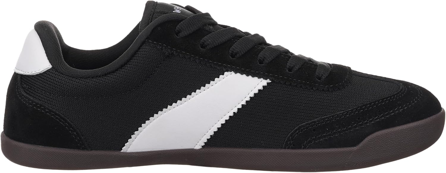 WHITIN Wide Barefoot Sneakers for Women | Brogue Toe Cap Style | Suede-Knit Hybrid - Image 4