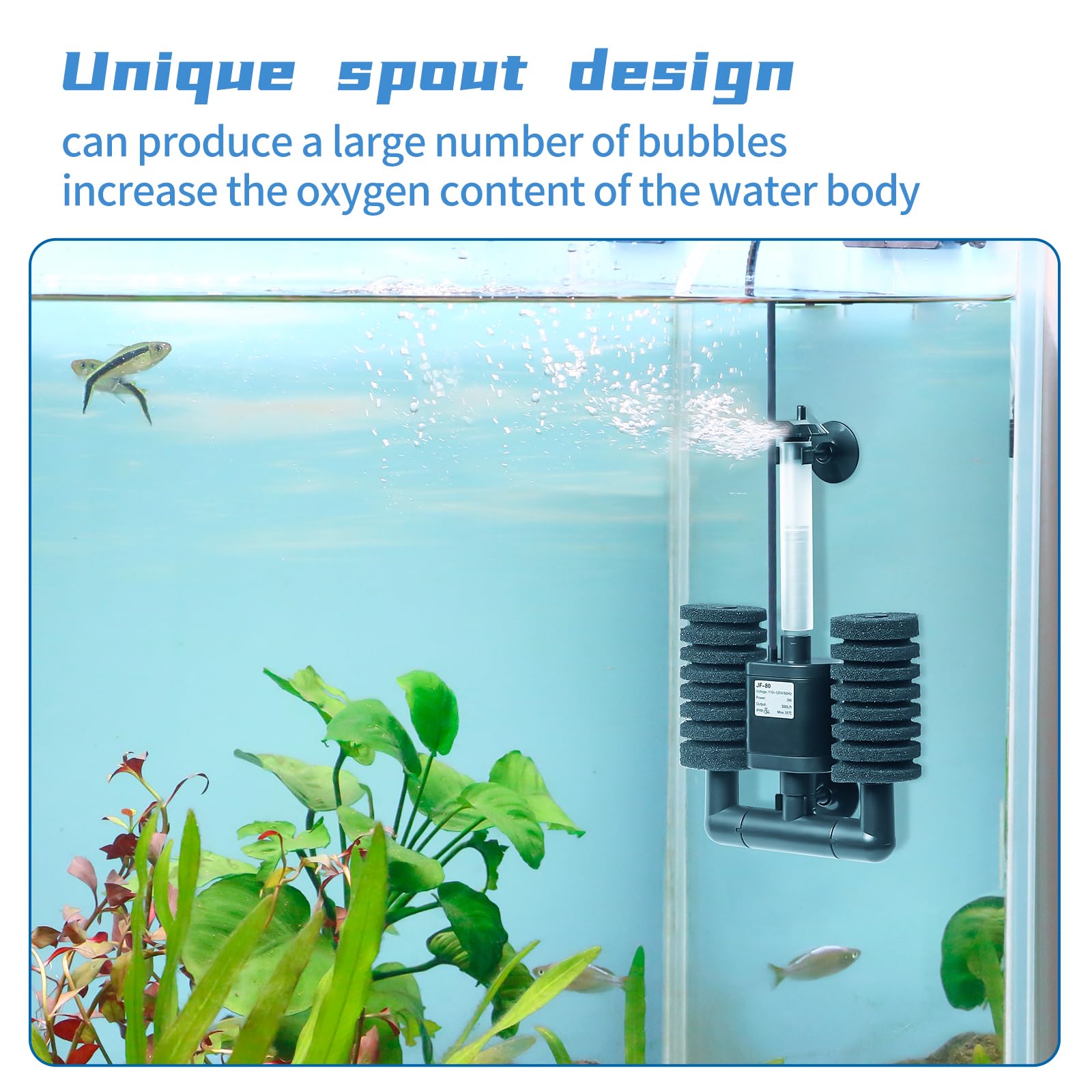 Snapklik.com : Aquarium Sponge Filter 5-20 Gallon Fish Tank Filter ...
