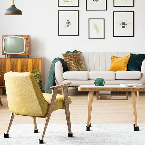 Miniatura 5 de Elevadores de cama (juego de 16) elevadores ajustables para muebles, elevadores de cama apilables resistentes, elevadores de patas de escritorio,