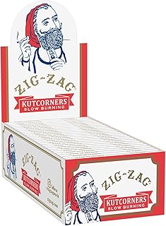 Zig ZAG Rolling Papers – Original Kutcorner– Natural Gum Arabic – 78 MM - 24 Booklets with 32 Papers per Booklet