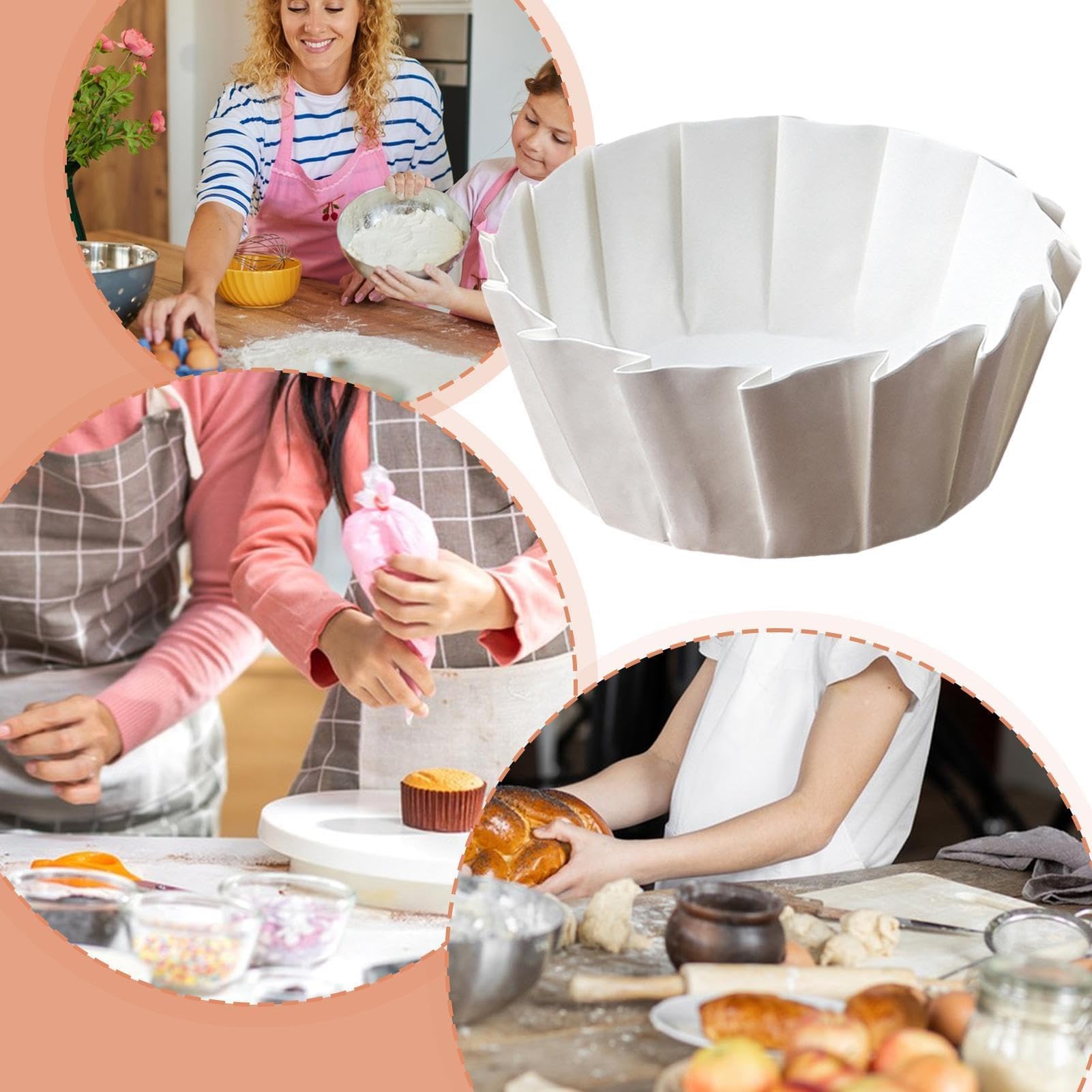 Moules à cupcakes pour la pâtisserie – Moules en papier sulfurisé pour mini muffins, parfaits pour les fêtes d'anniversaire, les mariages, les réunions à la maison et les occasions spéciales, blanc
