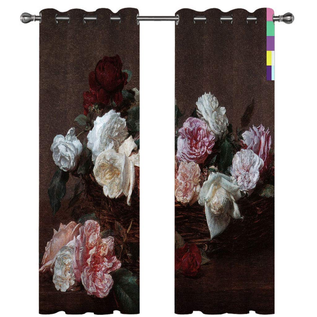 Rideau thermique isolant anti froid 3D nature morte aux roses