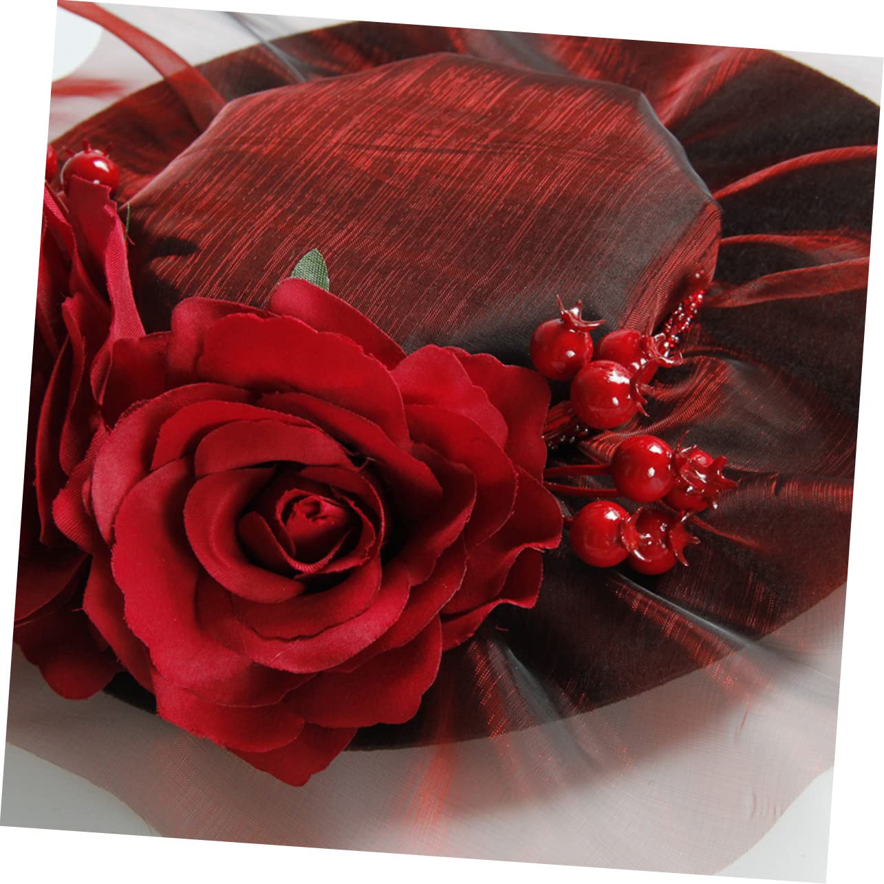 SOIMISS 4piezas Sombrero De Fiesta Decorativo Rosas Rojas Elegante Tocado Para Bodas Festivales y Eventos Especiales Accesorio Femenino Ligero y Cómodo