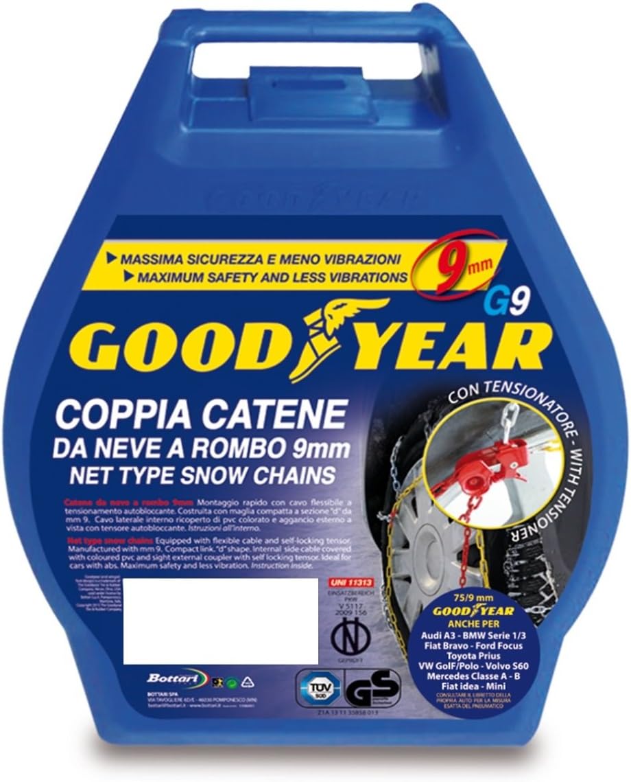 Green Valley TXR9 Winter 9mm Snow Chains - Car Tyre for 15