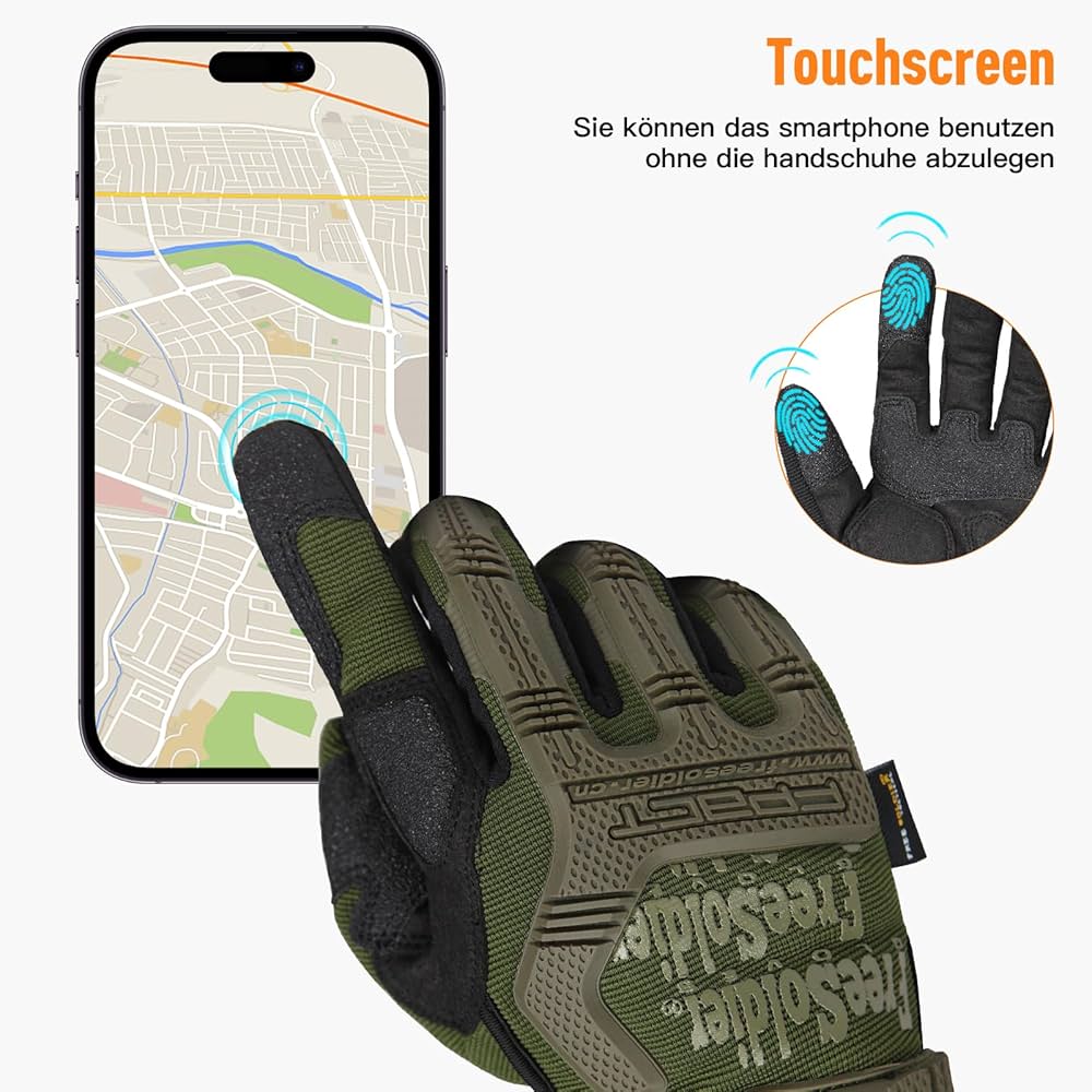 Tactical Touchscreen Gloves: Non-Slip Grip, Sports, Cycling