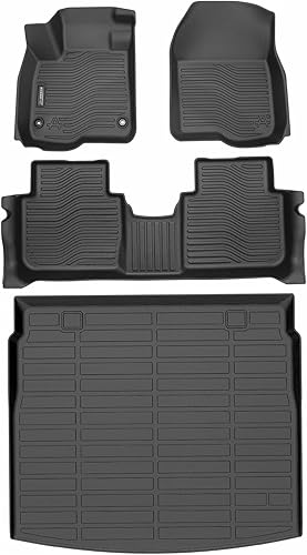 Auxko Alfombrillas para todo tipo de clima, alfombrilla de carga superior para Honda CR-V 2023 2024 (incluye híbrido), forros de goma de elastómero