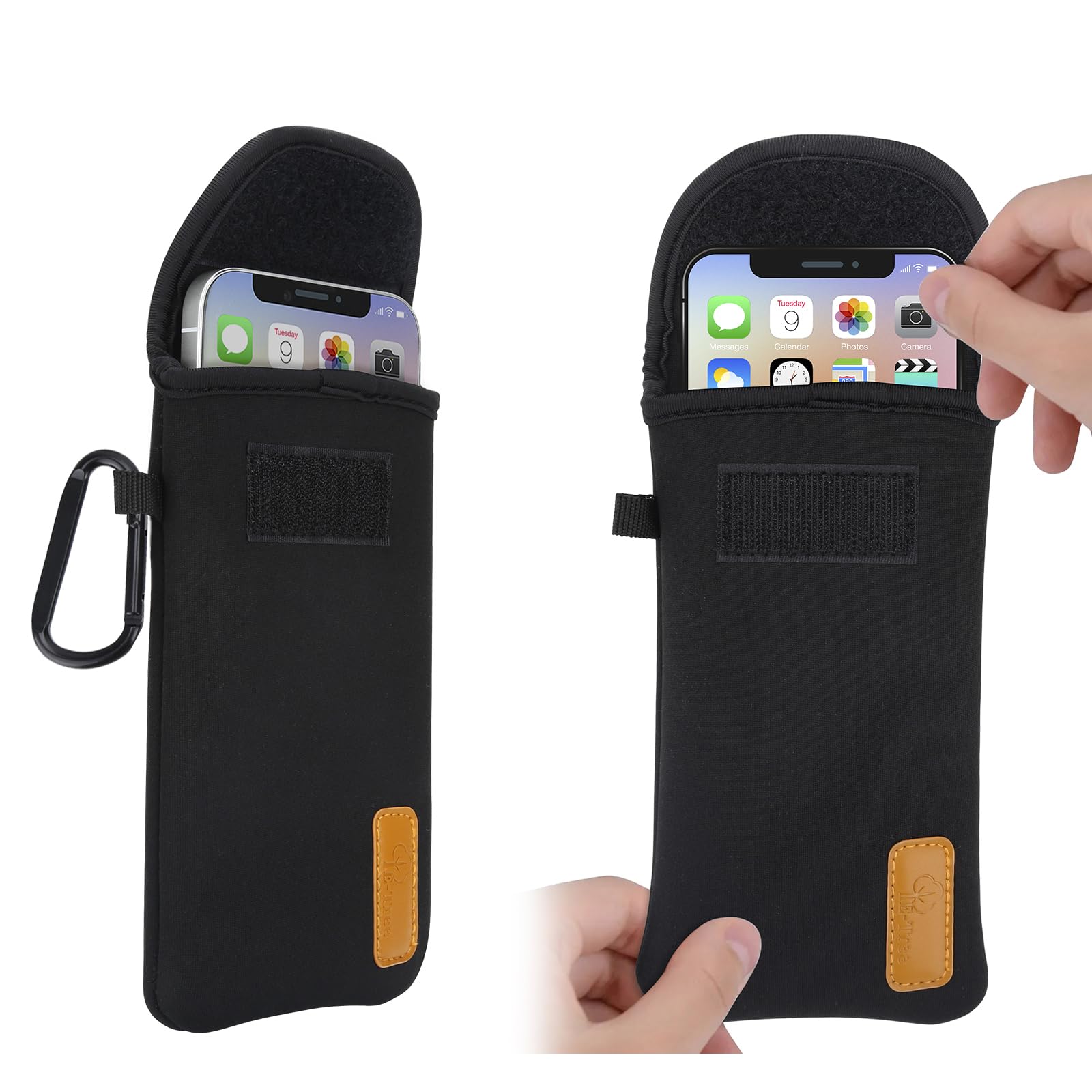 DOB SECHS Phone Sock,Nylon Phone Pouch With X2 Carabiner Lanyard And Wrist Strap For Hiking Travelling Fits Phones Up To 6 9 Inches Mandala - View #13