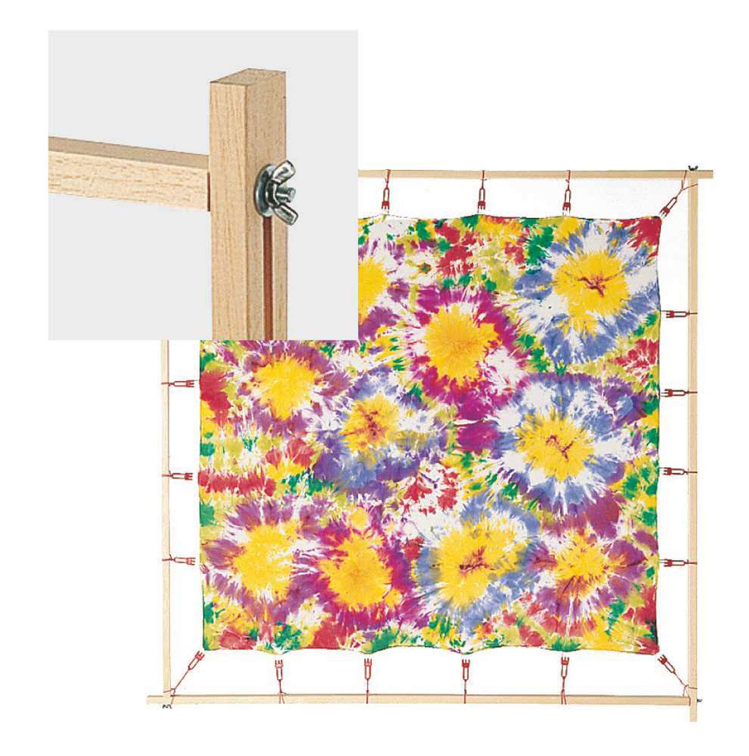 KREUL 810266 - Bastidor de estirado Javana, longitud de la tira aprox. 106 cm, superficie máxima de estirado aprox. 90 x 90 cm, para estirado flexible de seda y textiles