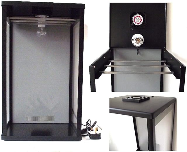 Biltong Maker Biltong Box Beef Jerky Dehydrator Biltong Spice with GREY Back Panel, 100g FREE SPICE and Light Bulb