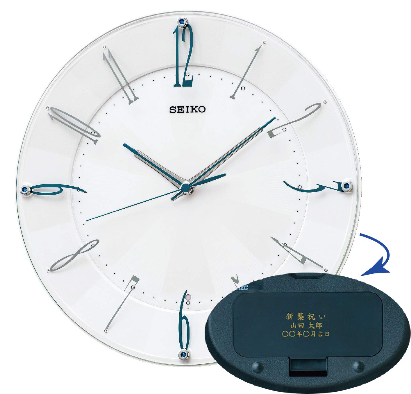 Amazon.co.jp: セイコークロック(Seiko Clock) 掛け時計 白パール 本体