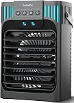 Portable Air Conditioner Cooling Fan with Remote, Quiet with 3 Speeds, 1200ml Personal Air Cooler Fan with 3 Mist, 7 Night Light, 8H Timer, Small Air Conditioner for Bedroom Office