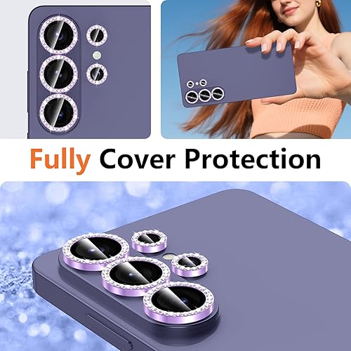 Vista 187 de para Samsung Galaxy Z Flip 7 Protector de Lente de Cámara, Cubierta de Lente de Vidrio Templado con Anillo de Metal Individual, [Fuerte Adhesión] 1