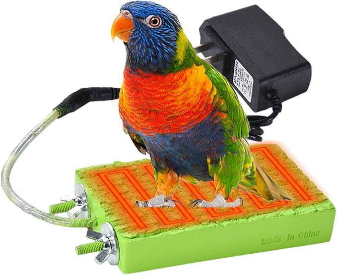 Heated Perches for Birds 5W Thermostatic Flat Bird Heater for Cage