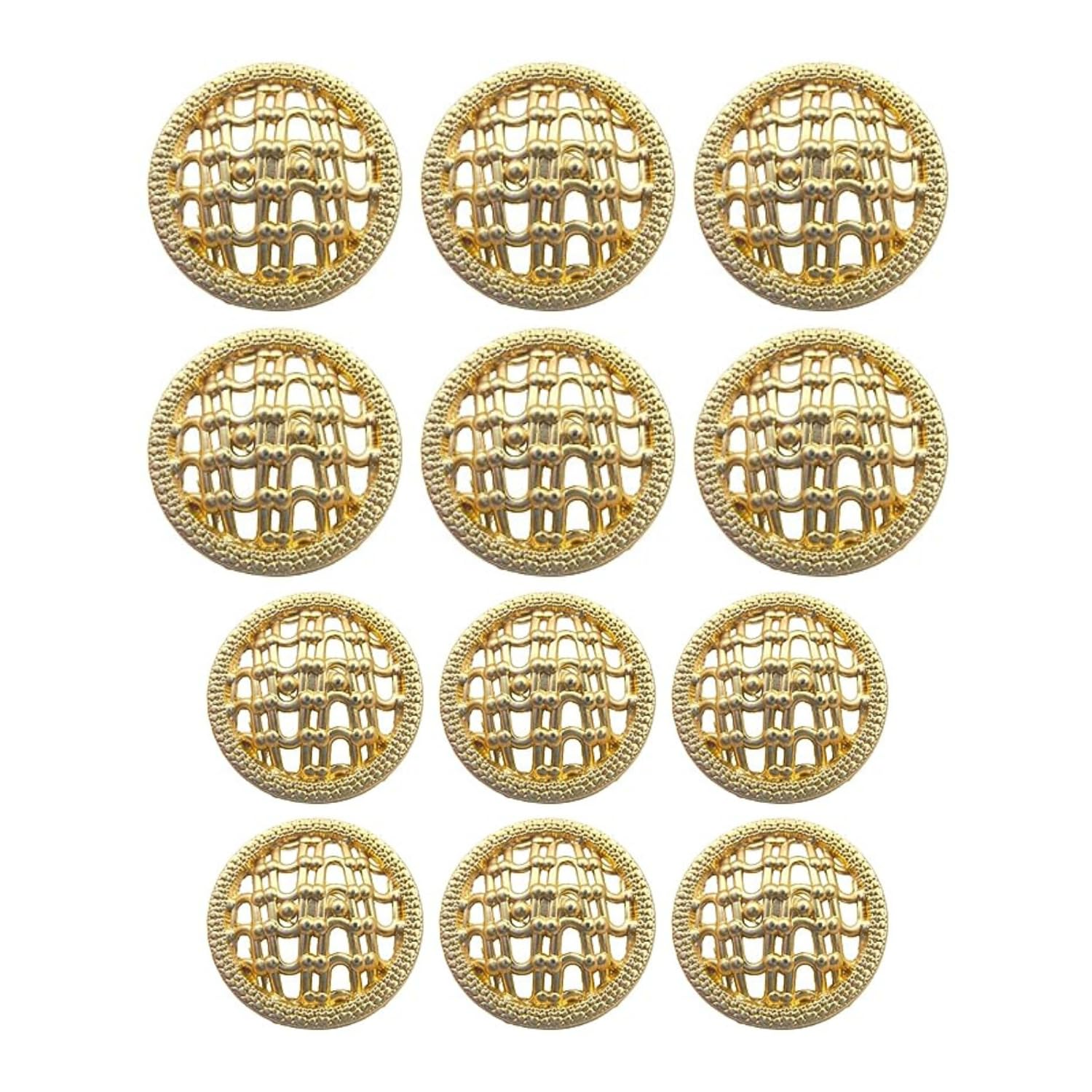 Ani Accessories Gold Net Button for Coat Blazer Suit, Sherwani and Indian Dresses Sports Coat Uniform Jacket Pack of 12-picture-38