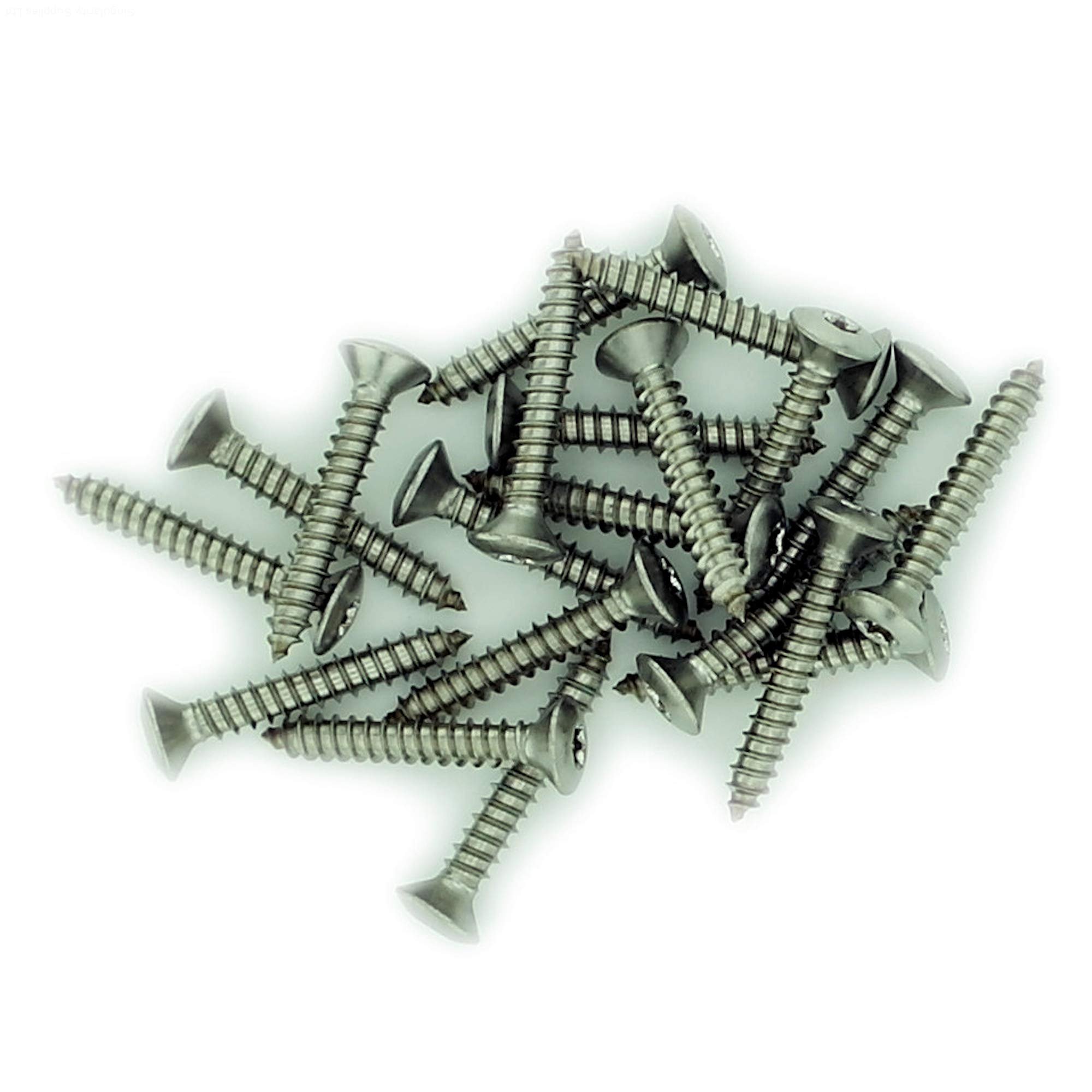 Singularity Supplies No.12 X 1.975 (5.5Mm X 50Mm) Tx Raised Countersunk Self-Tapping Screw - Stainless Steel (A2) (Pack Of 20)