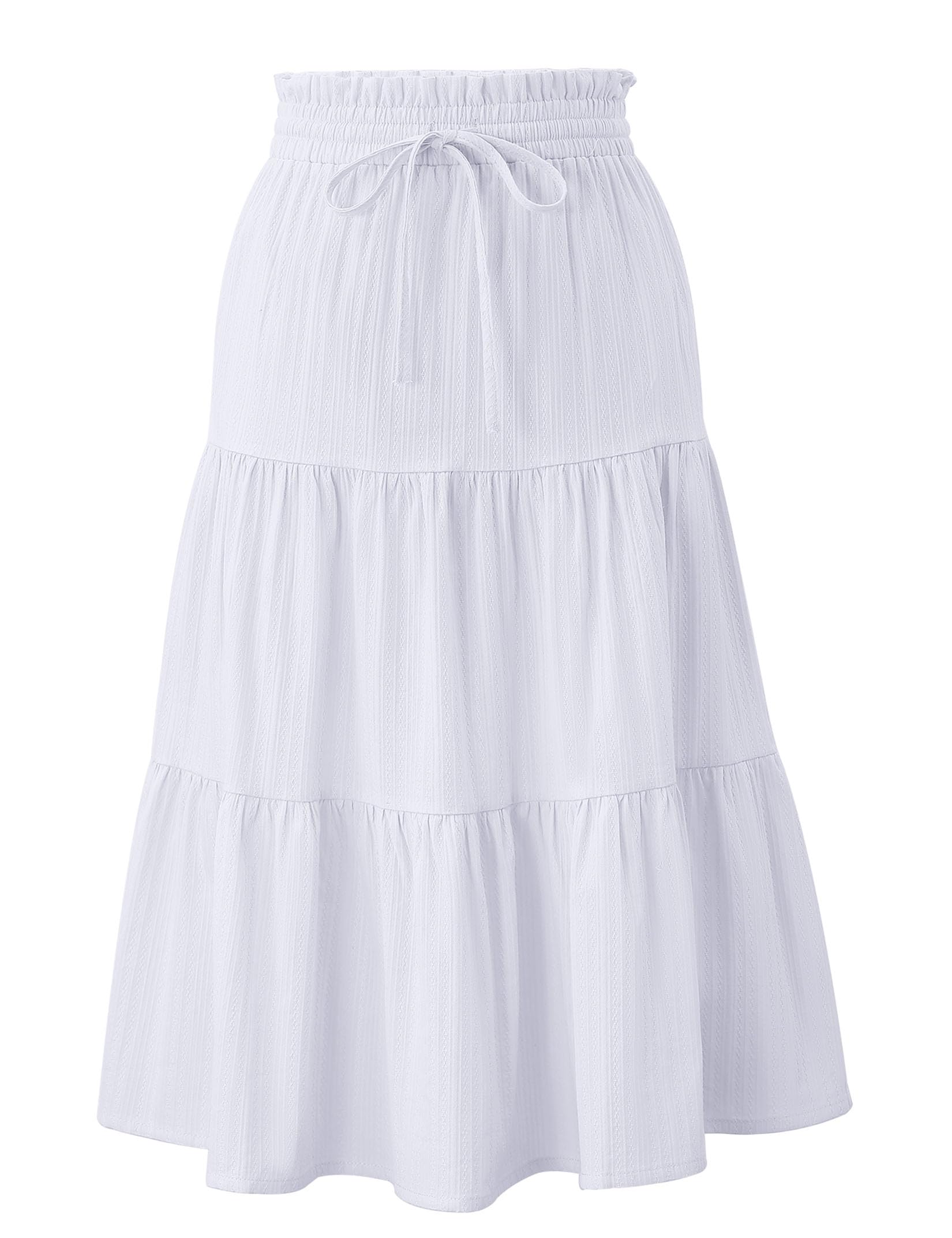 Maxi Skorts Skirt for Girls Button Front High Waisted Long Skirt with Belt Ruffled Skirts with Pocket 3-12Years