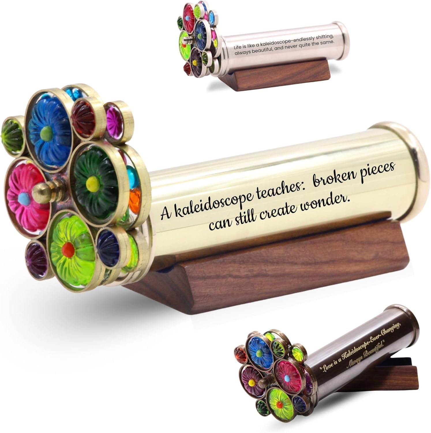 YVCrafts Custom Engraved Kaleidoscope, Personalzied Gift Toy, Add Your Own Message, Graduation Day Mementos,Thoughtful Birthday or Anniversary Presents, Perfect Keepsake Gift for Any Special Day