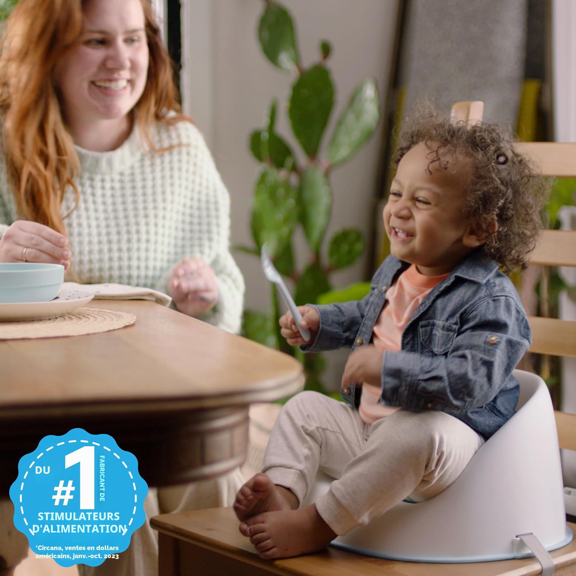 Ingenuity: ity by Ingenuity, rehausseur Simplicity Seat-Clean Baby, harnais 3 points, sangles amovibles et lavables - Ardoise