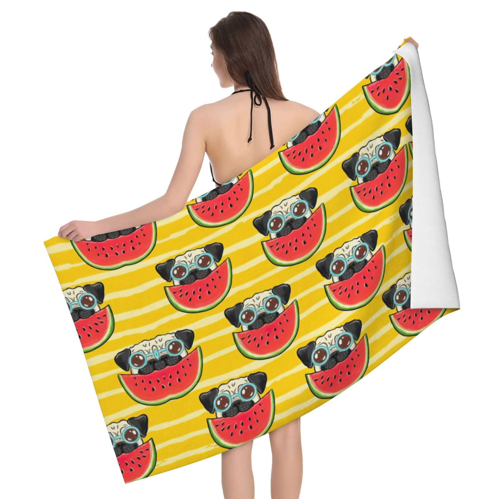Serviette pastèque microfibre amusante pour envelopper de douceur vos moments de complicité