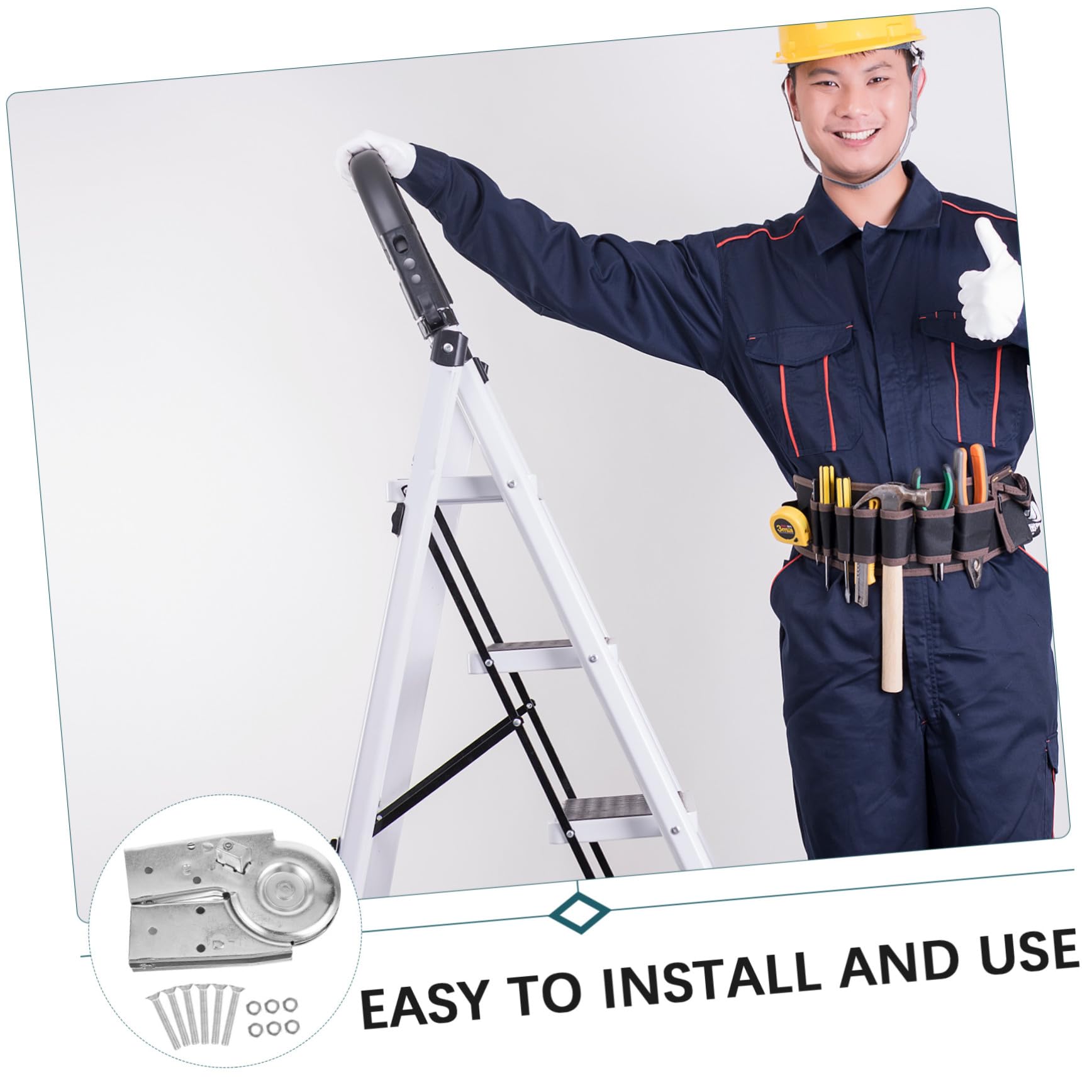 para Escalera Ático de Aleación de Aluminio Coner Reforzado para Escaleras Plegables Pequeñas Diseño de Cierre Suave y o para Proyes DIY y Construcción