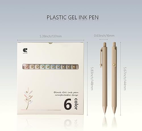 Miniatura 9 de Bolígrafos de gel, 12 bolígrafos de tinta negra, enfermería de escritura suave, punta fina (0.020 in), paquete de suministros de oficina, secado