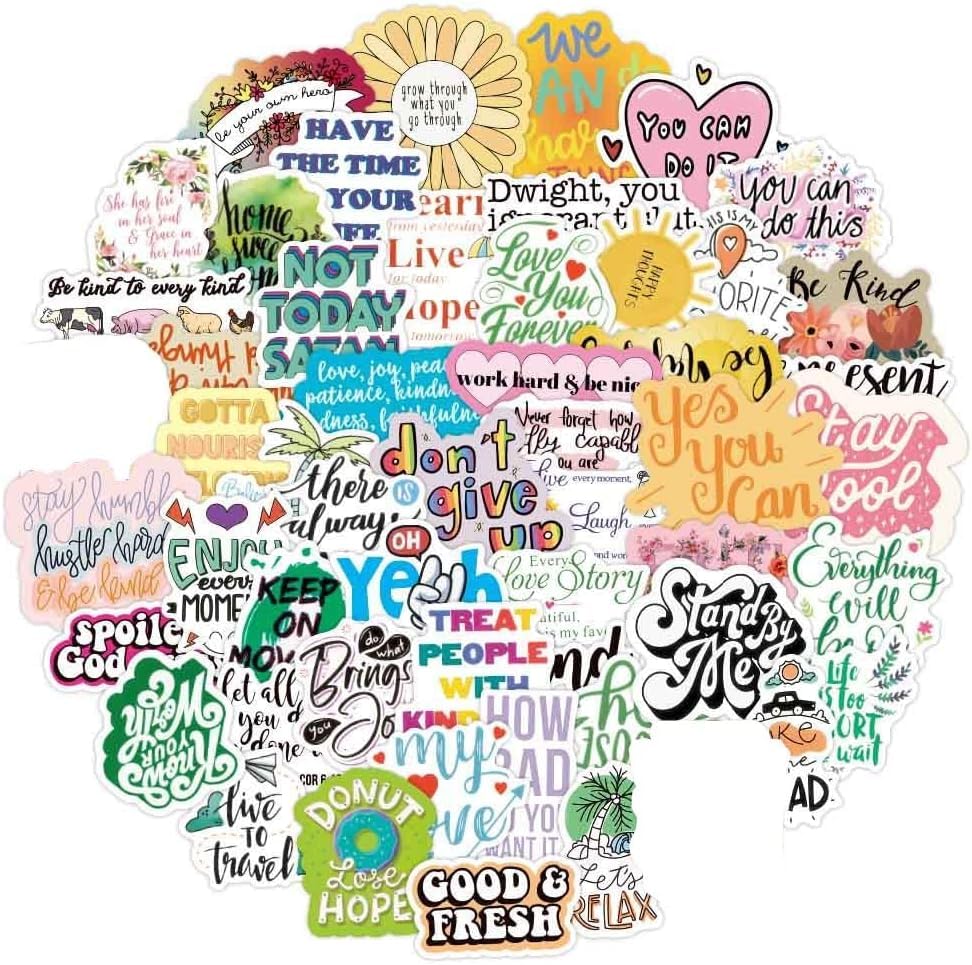Sticker Chahiye 45 Pcs Motivational Stickers for Water Bottle Teens Kids, Vinyl Quote Stickers, Positive Stickers for Journaling Hydroflask Computer Decals Laptop Phone Case Skateboard Helmet (B0CFQHVXWV) Amazon Price History, Amazon Price Tracker