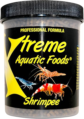 Xtreme Shrimpee - Palitos de hundimiento de 0.118 pulgadas alimento diario rico en nutrientes y alto contenido de vitaminas para camarones, corys y