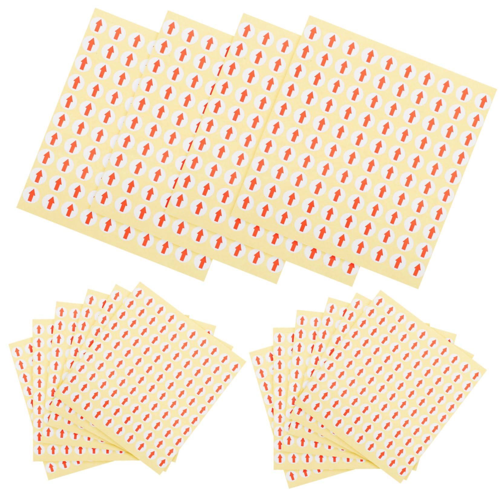 Mikikit 3200Pièces Étiquettes Adhésives Rouges Stickers Ronds de Amovibles Autocollants Colorés pour Atelier Usine et Bureau
