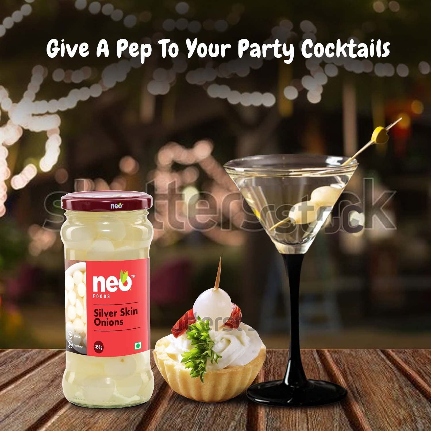 Neo Silver Skin Onions 350g I P3 I 100% Plant Based & Natural I Ideal for Cocktail and as Side Dish for Snacks I Pack of 3 (Pack of 3) 4
